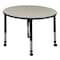 Regency Round Mobile Tables, 30 W, 30 L, 23-34 H, Wood, Metal, Maple TB30RNDPLAPCBK - alternate 1